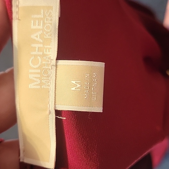 Michael Kors Red Long Bell Sleeve Blouse - Picture 6 of 7